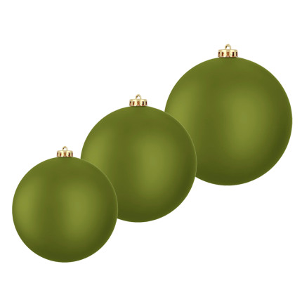 Pallina di Natale Infrangibile Opaca Verde