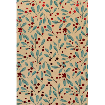 Carta Regalo Metal Kraft Agrifoglio (10 fogli)