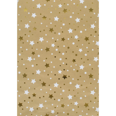 Carta Regalo Metal Kraft Stelle (10 fogli)