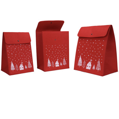 Busta Snow Village in Feltro Rosso