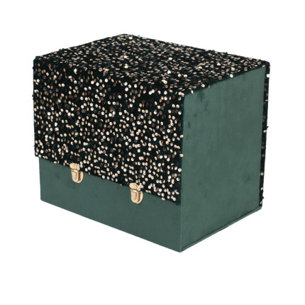 Bauletto con Paiettes Verde Scuro