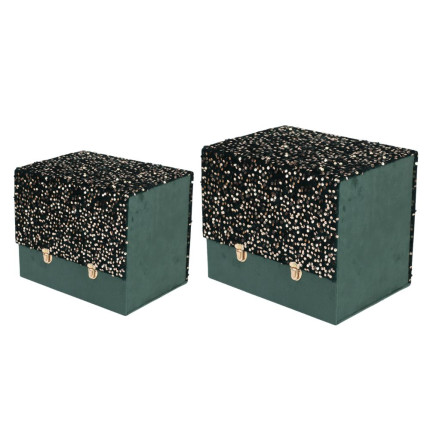 Bauletto con Paiettes Verde Scuro