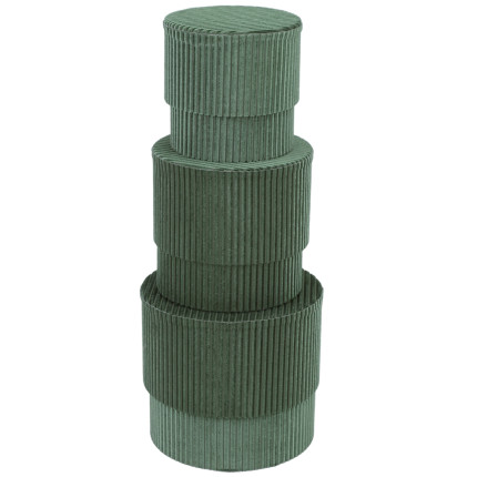Scatola Fashion Tonda Velluto Verde Scuro