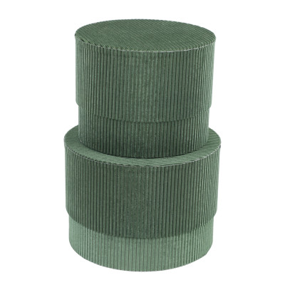 Scatola Fashion Tonda Velluto Verde Scuro 2