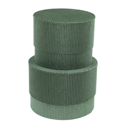Scatola Fashion Tonda Velluto Verde Scuro