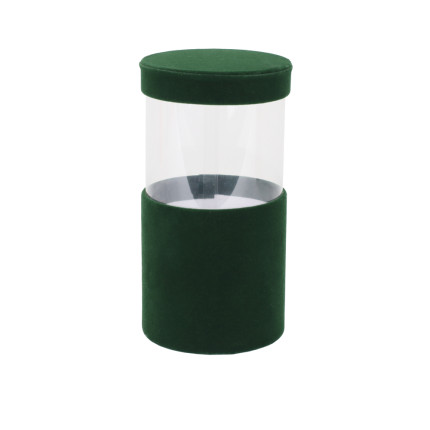 Scatola Cilindro con Finestra Verde Scuro