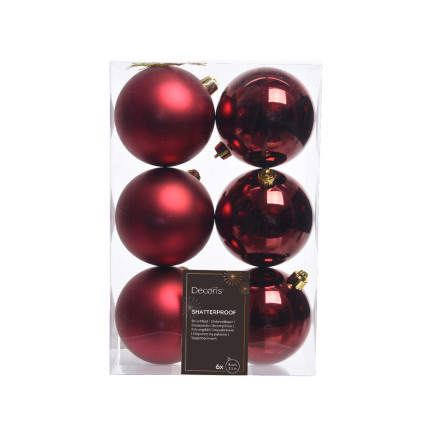 Palline per Albero di Natale 8cm (6 pezzi)