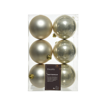 Palline per Albero di Natale 8cm (6 pezzi)