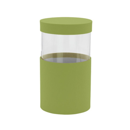 Scatola Cilindro Verde con Finestra 19cm