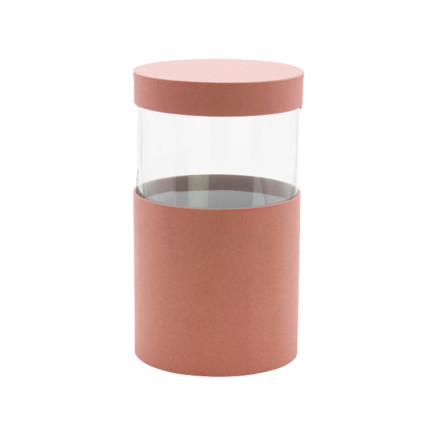 Scatola Cilindro Cipria con Finestra 19cm