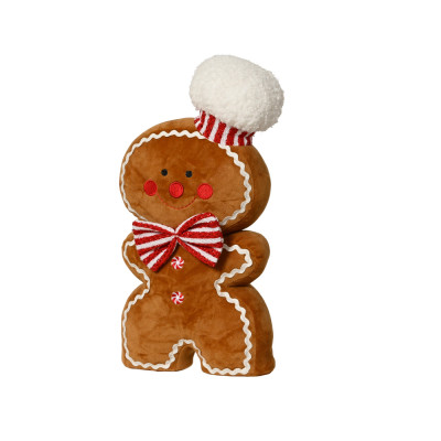 OMINO PAN DI ZENZERO DECORATIVO CON CAPPELLO MUFFIN 37CM 2