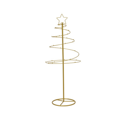 ALBERO DECORATIVO IN FERRO DORATO CON STELLA 130CM