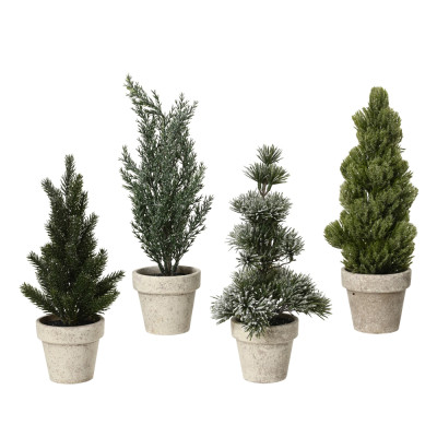 MINI ALBERO GLITTER INNEVATO 30CM