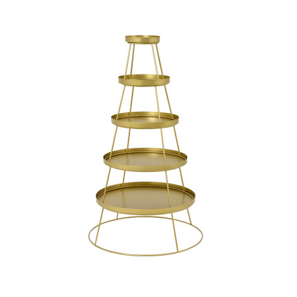 ESPOSITORE A 5 PIANI IN FERRO ORO H 124CM