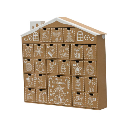 CALENDARIO DELL'AVVENTO PAN DI ZENZERO IN CARTONCINO FSC 35CM