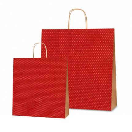 Sacchetti Dots Rossi Cordino Ritorto