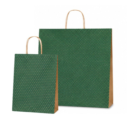 Sacchetti Dots Verdi Cordino Ritorto