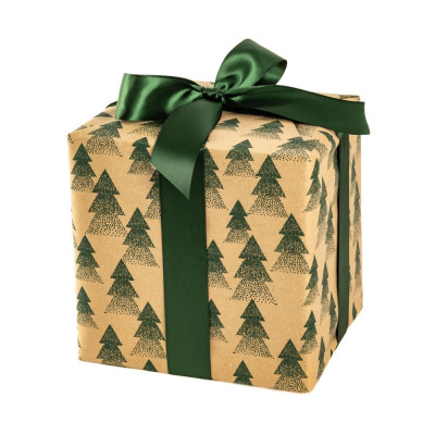 Bobina Carta Regalo Kraft Abeti Verdi