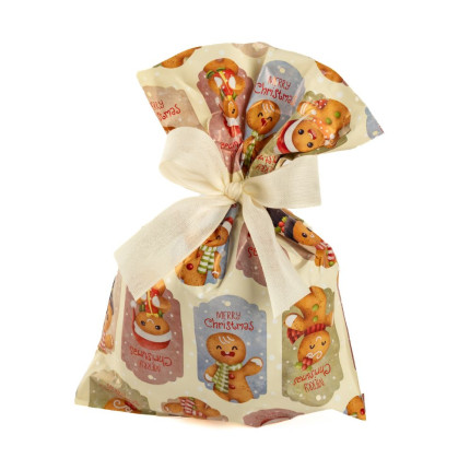 Buste Regalo Gingerbread in Polipropilene Avorio