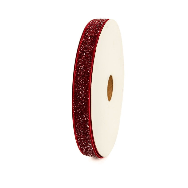 Nastro Velluto Metallic rosso