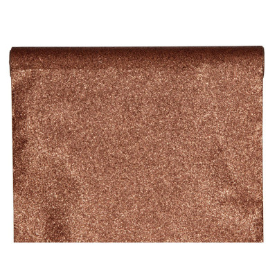 Runner Desiree con Glitter Rame 28cm x 2,5mt