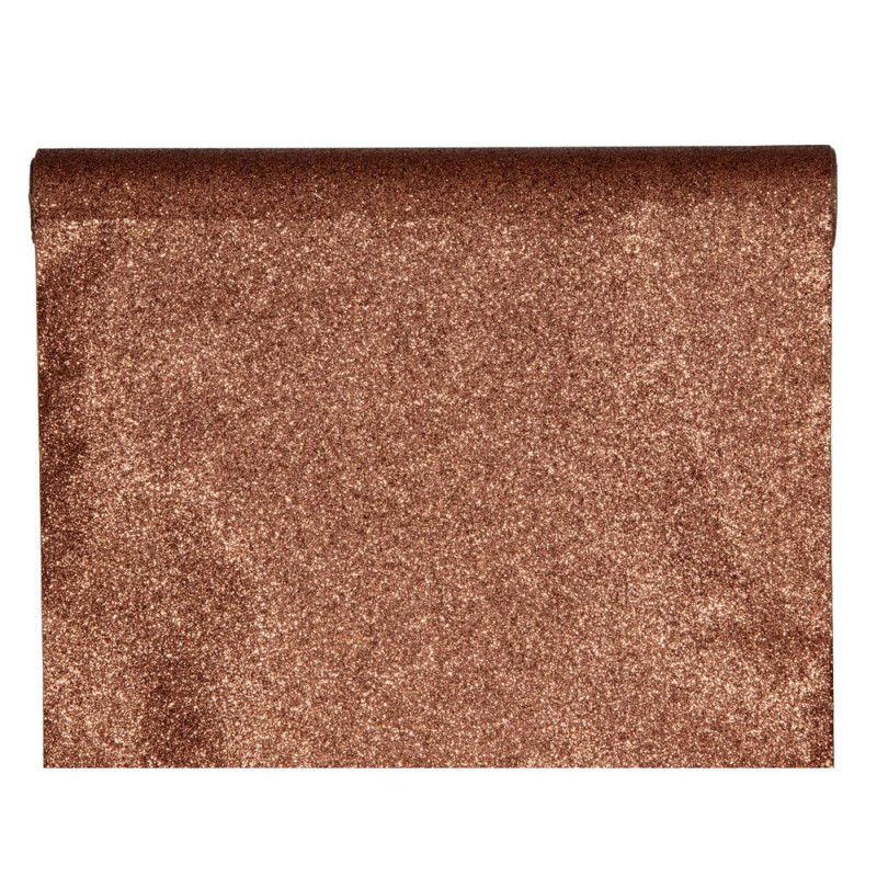 Runner Desiree con Glitter Rame 28cm x 2,5mt