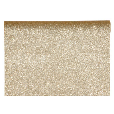 Runner Desiree con Glitter Champagne 28cm x 2,5mt