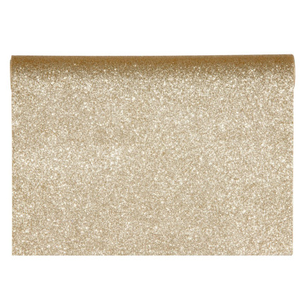 Runner Desiree con Glitter Champagne 28cm x 2,5mt