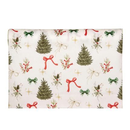 Runner Natalizio con Stampa Alberelli 28cm x 2,5mt