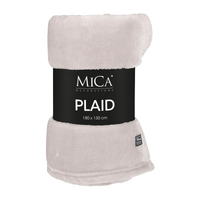 Plaid Natalizio Morbido in Pile Beige 180x130cm