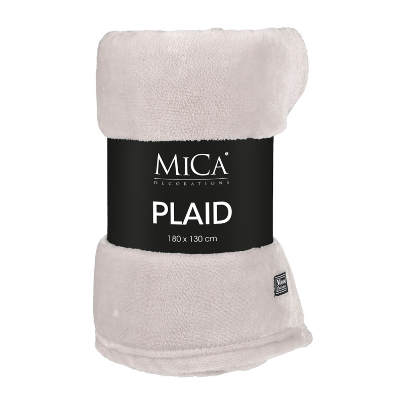 Plaid Natalizio Morbido in Pile Beige 180x130cm