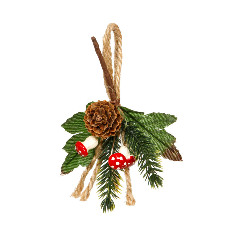 Pick con 3 Funghetti e Pigna 12cm