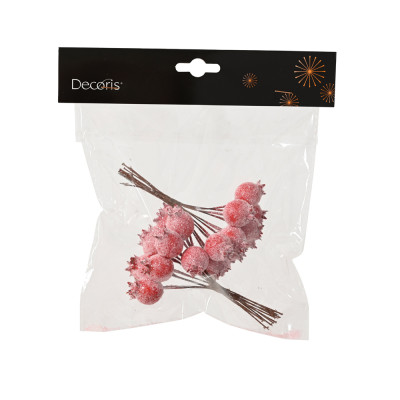 PICK BACCHE GHIACCIATE ROSSE 15CM (2 PEZZI)