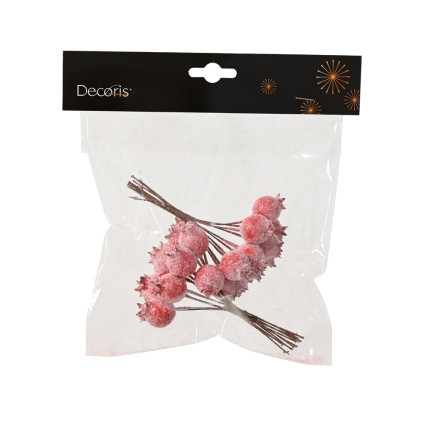 PICK BACCHE GHIACCIATE ROSSE 15CM (2 PEZZI)