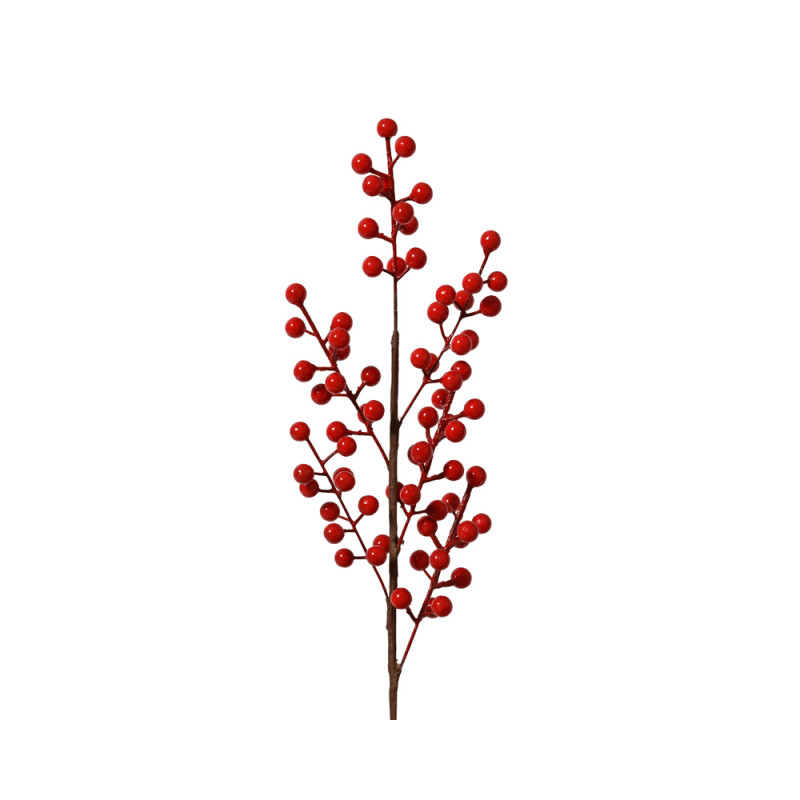 RAMO BACCHE ROSSE 58CM