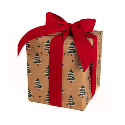 Carta Regalo Metal Kraft Alberelli (10 Fogli)