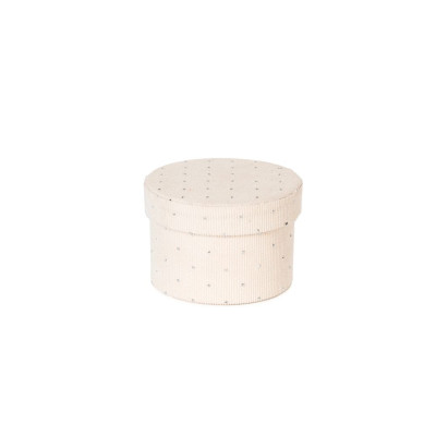Scatola Tonda Tessuto con Strass 2