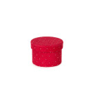 Scatola Tonda Tessuto con Strass