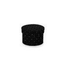 Scatola Tonda Tessuto con Strass
