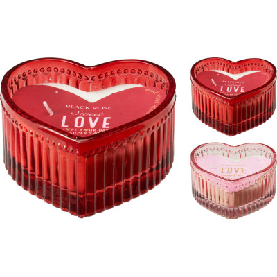 CANDELA PROFUMATA CUORE IN VETRO 95GR