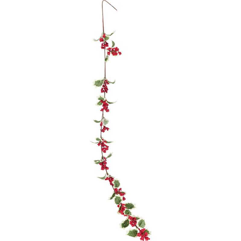 FESTONE CON BACCHE ROSSE 155CM