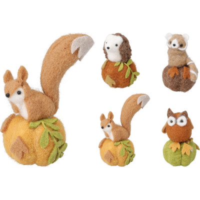 ANIMALETTO SU ZUCCA IN FELTRO 6,5CM