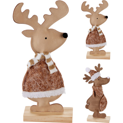 RENNA CON BASE IN LEGNO 22CM