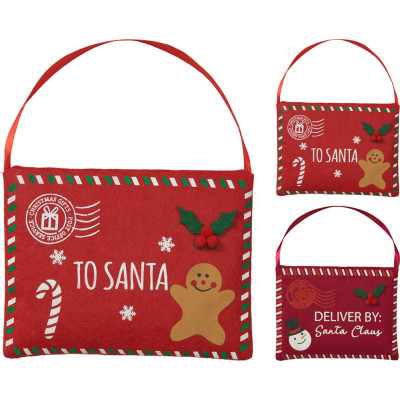 BORSA IN FELTRO TO SANTA CON MANICO 17CM