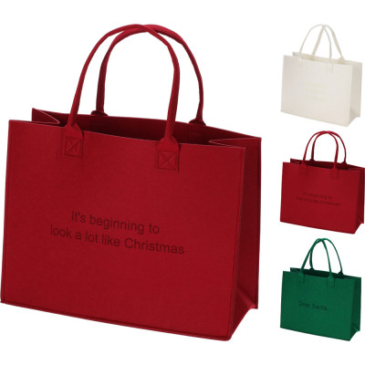 BORSA IN FELTRO CON MANICI 44X18CM