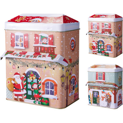 SCATOLA CASETTA IN LATTA CON SPORTELLO 13X8,5CM