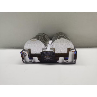 PIATTO SPECCHIO IN VETRO CON GLITTER