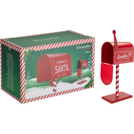 CASSETTA POSTALE ROSSA IN METALLO 50,5CM