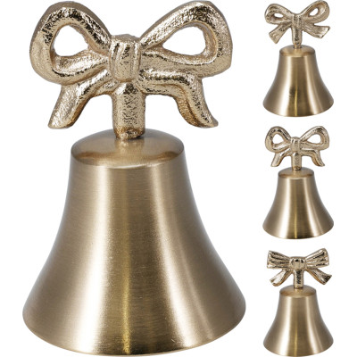 CAMPANELLA IN ALUMINNIO CON FIOCCO 6CM