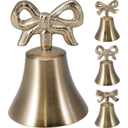 CAMPANELLA IN ALUMINNIO CON FIOCCO 6CM